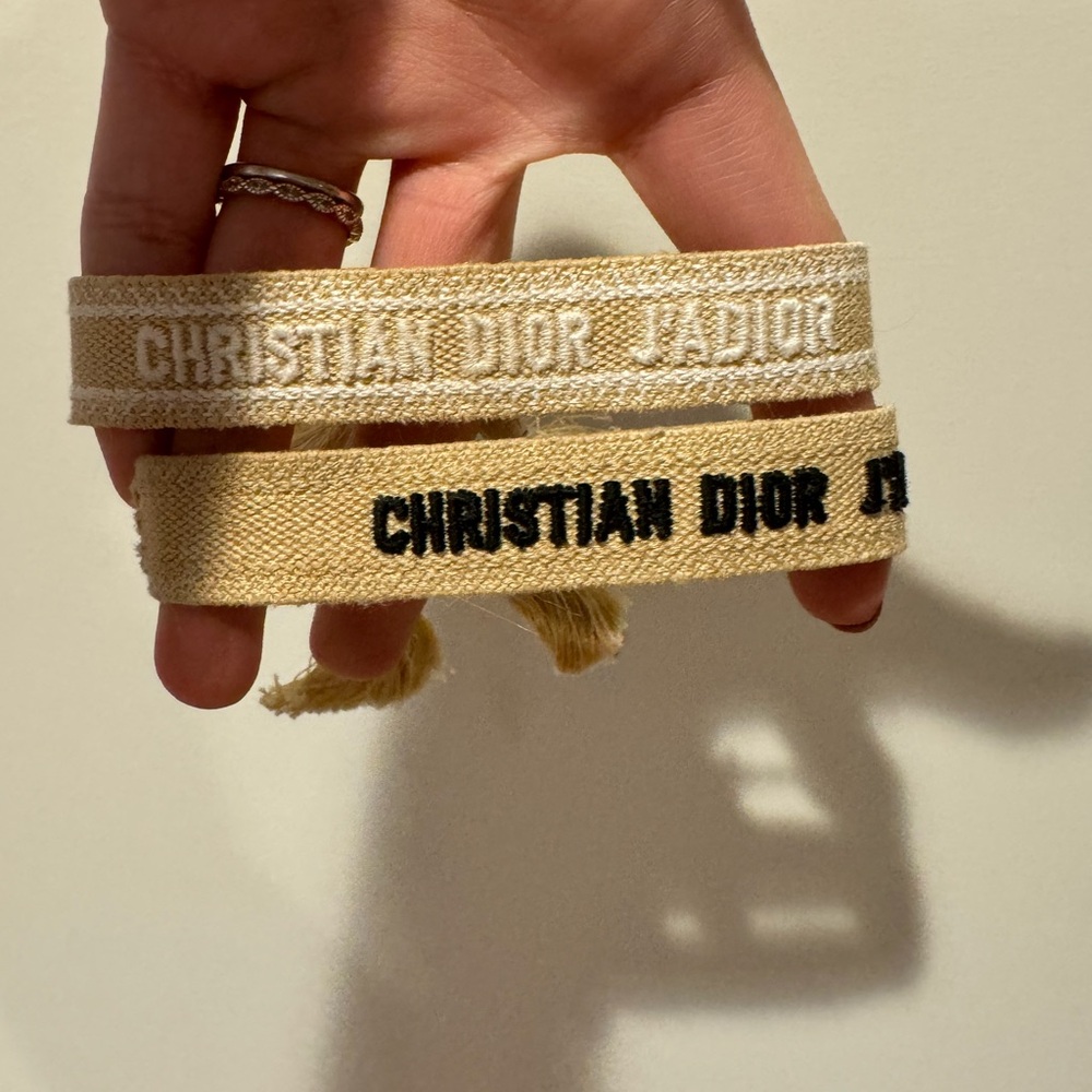 Pair of Dior woven bracelets